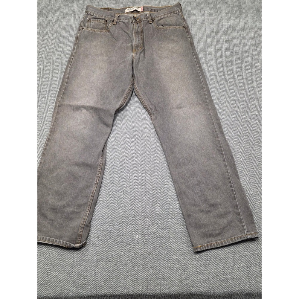 Levis 505‎ Regular Fit Grey Straight Leg Denim Jeans Mens 36x30 00505-3812
